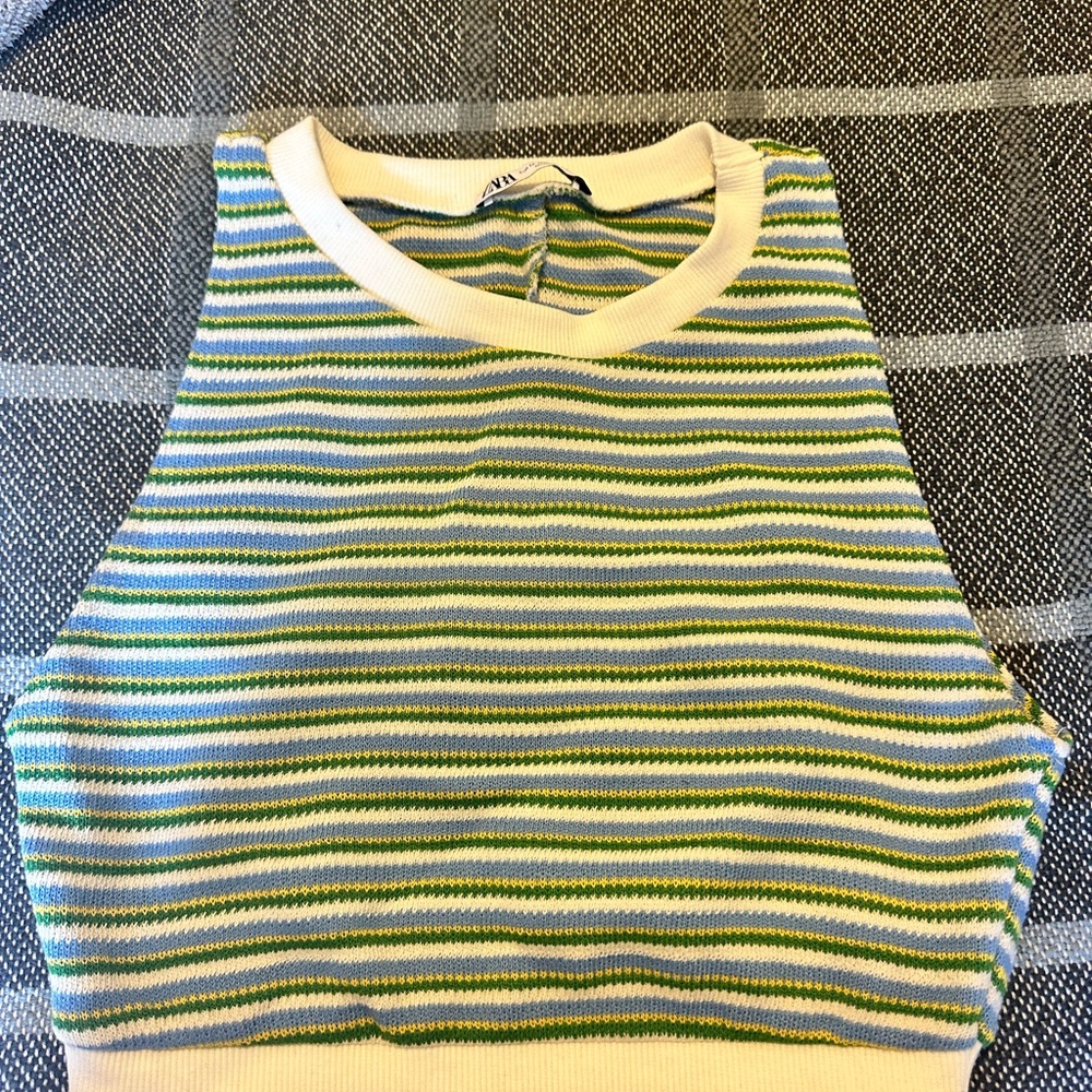Zara knitted stripped tank